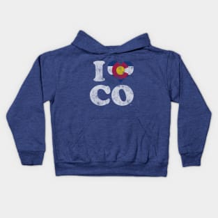 I Heart Flag Of Colorado Kids Hoodie